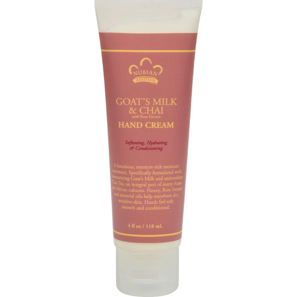Nubian Heritage Hand Cream Goat's Milk And Chai - 4 Fl Oz