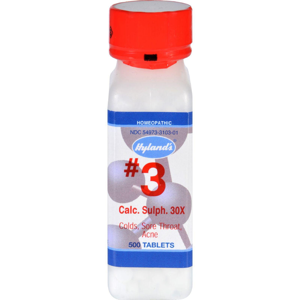 Hylands Homeopathic Number 3 Calcarea Sulphurica 30x - 500 Tablets