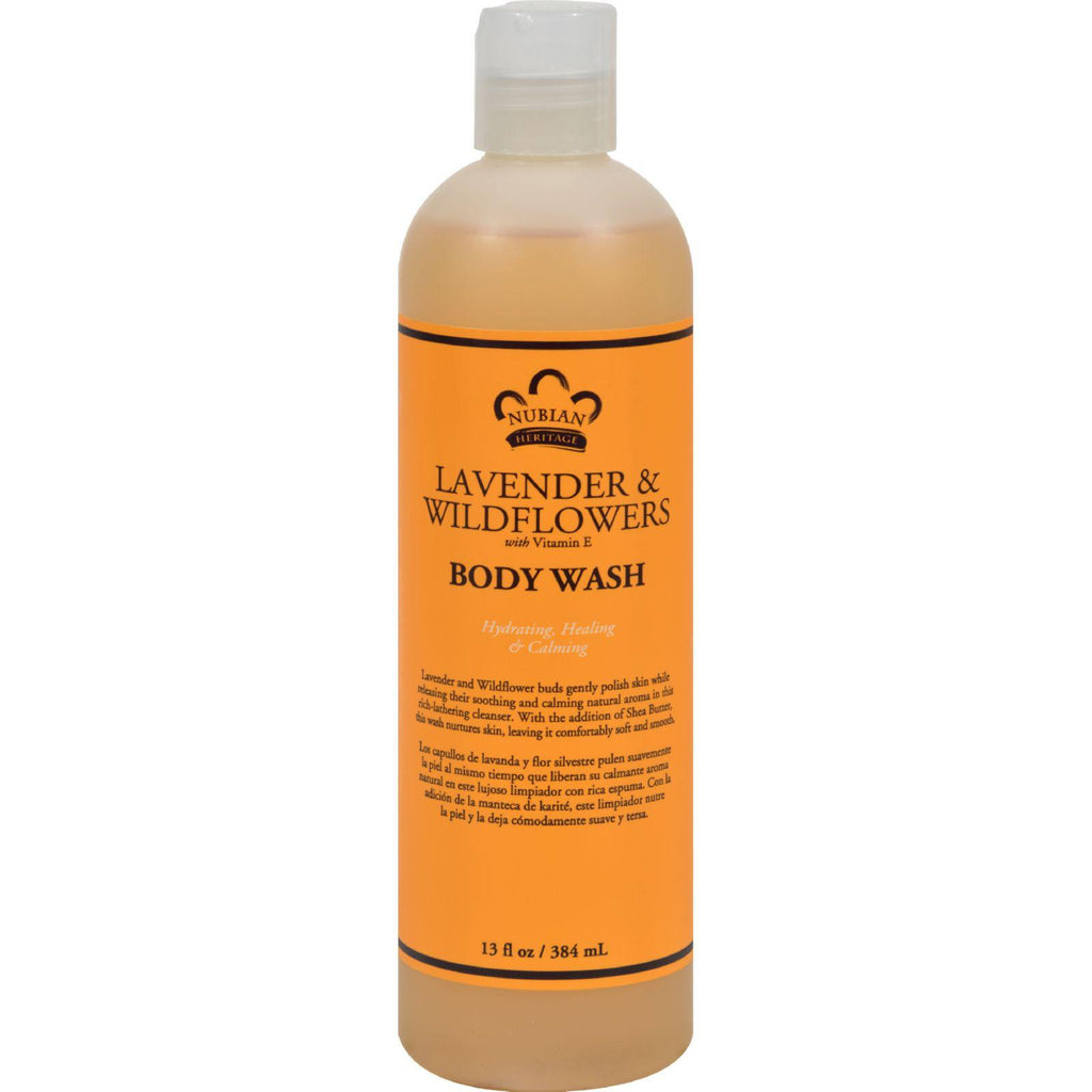Nubian Heritage Body Wash With Shea Butter Lavender And Wildflowers - 13 Fl Oz