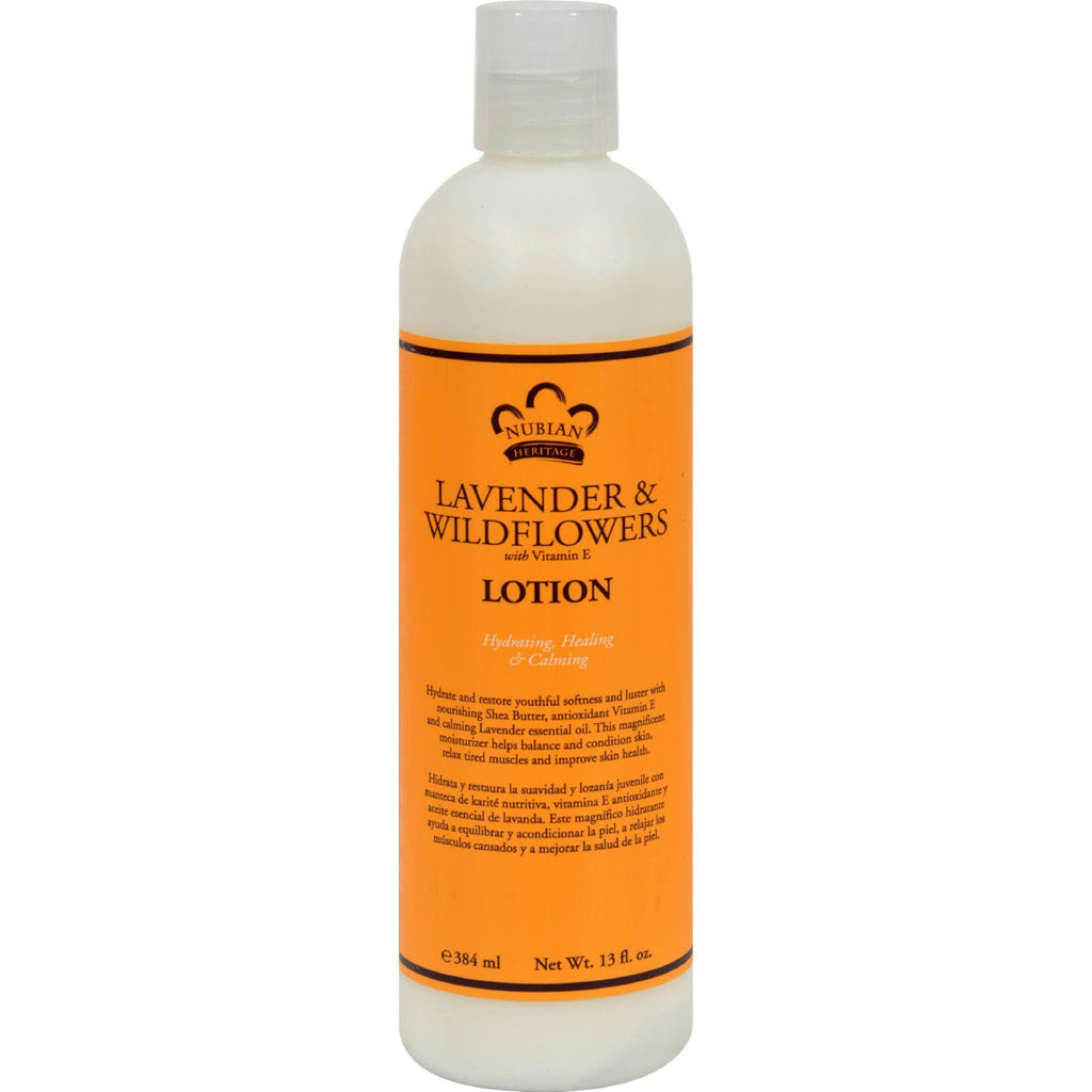 Nubian Heritage Lotion - Lavender And Wildflower - 13 Oz