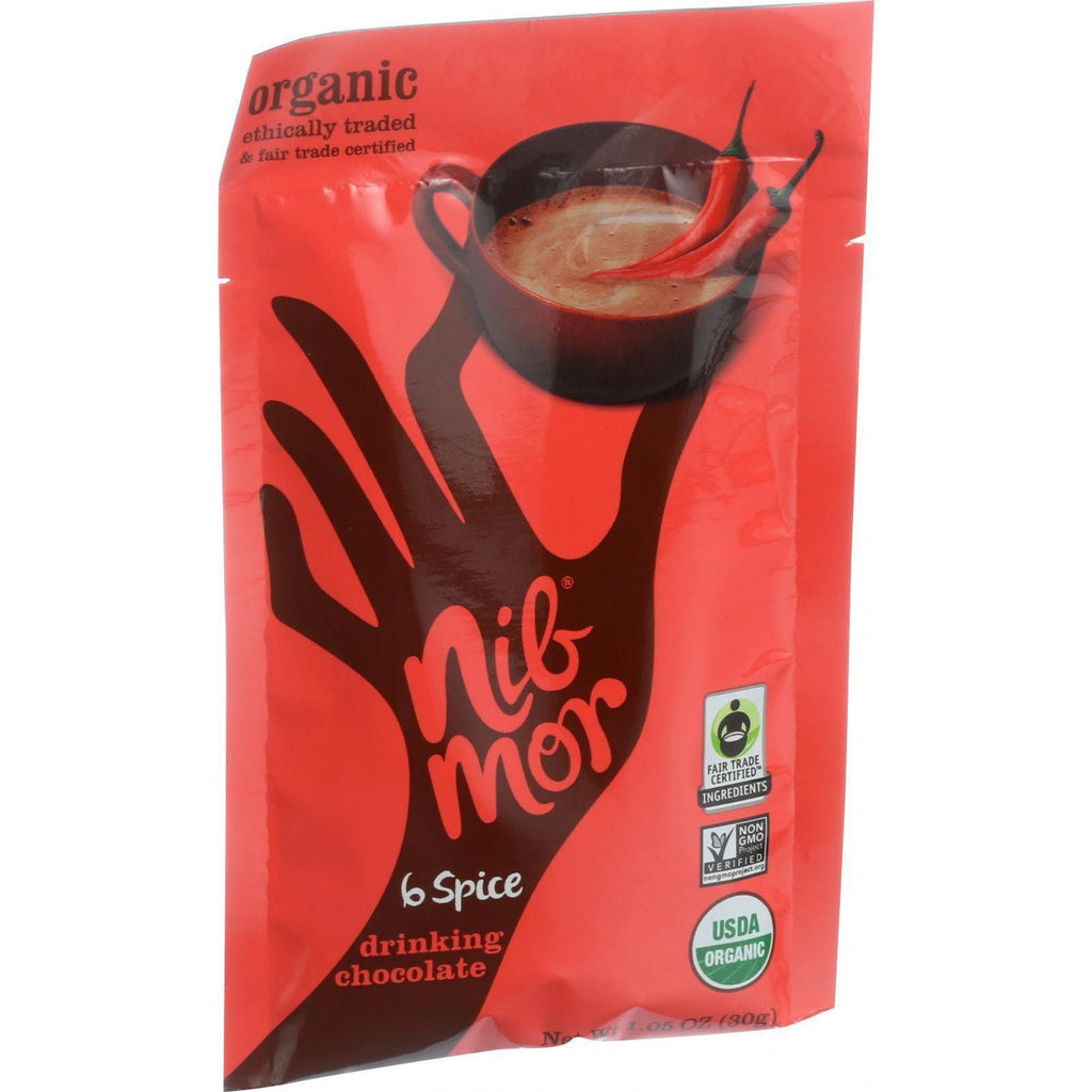 Nibmor Organic Drinking Chocolate Mix - 6 Spice - 1.05 Oz - Case Of 6