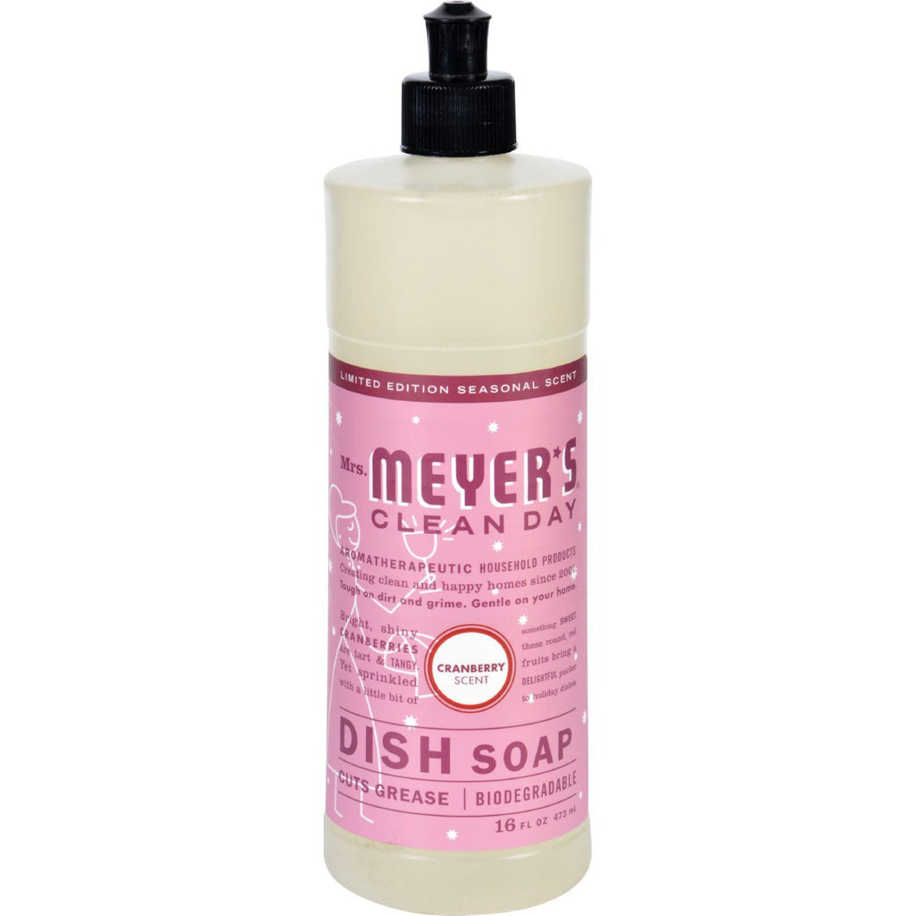 Mrs. Meyer's Liquid Dish Soap - Cranberry - Case Of 6 - 16 Oz