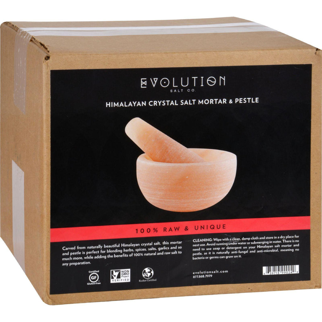 Evolution Salt Mortar And Pestle Crystal Salt Set - Himalayan - 1 Count