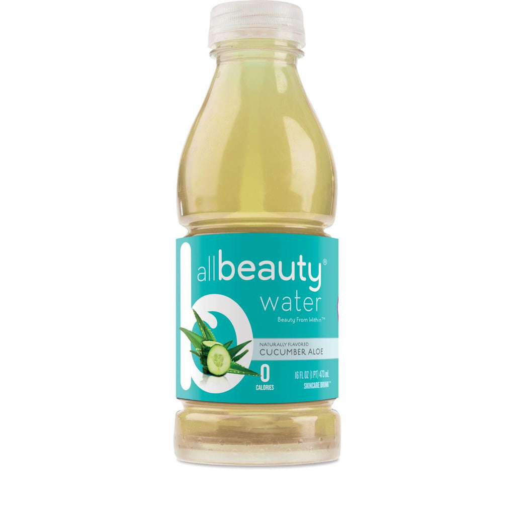 All Beauty Water Skincare Drink - Cucumber Aloe - 16 Oz - Case Of 12