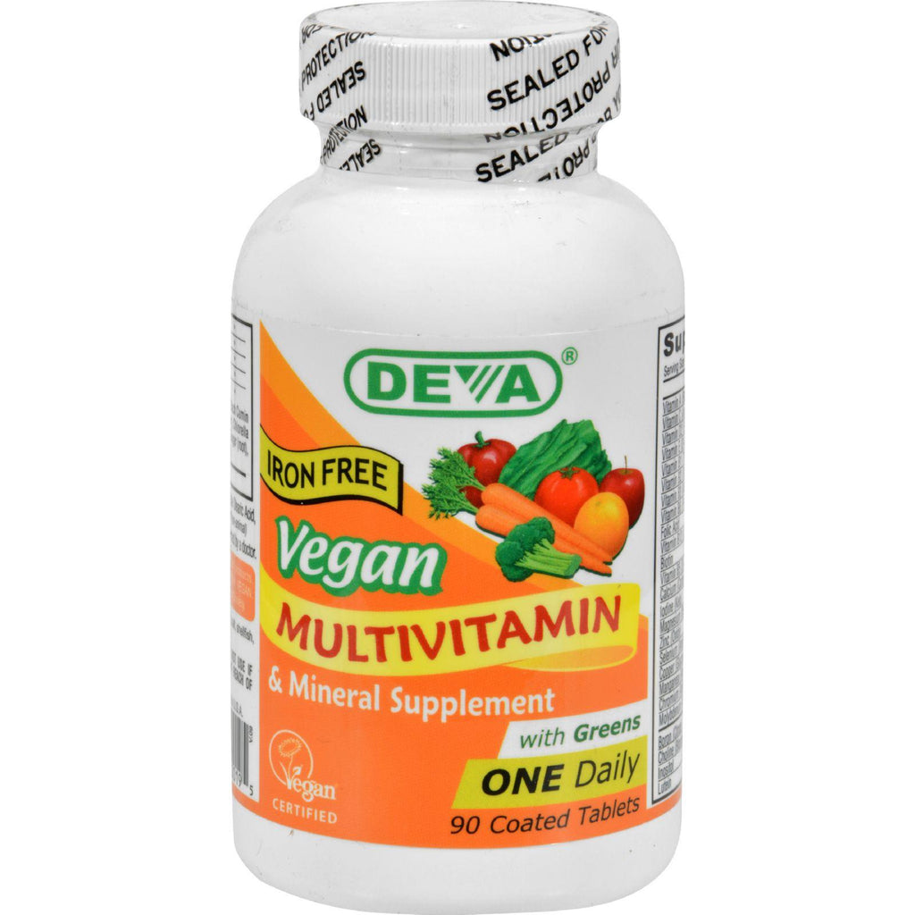 Deva Vegan Multivitamin And Mineral Supplement Iron Free - 90 Tablets