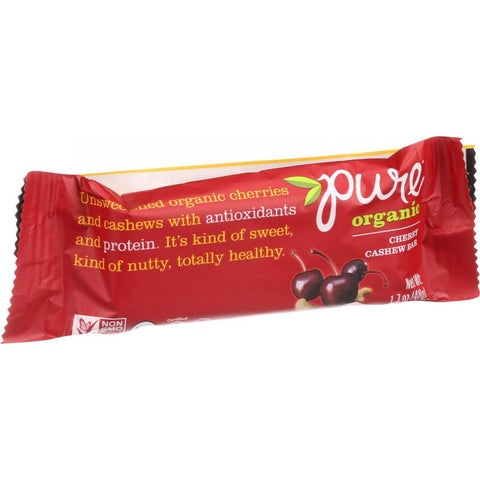 Pure Organic Pure Fruit And Nut Bar - Organic - Cherry Cashew - 1.7 Oz Bars - Case Of 12