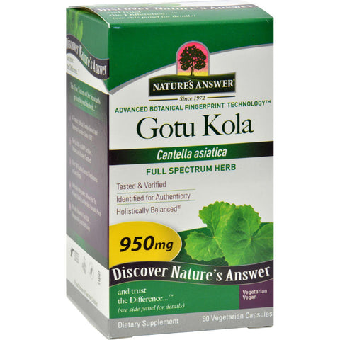 Nature's Answer Gotu-kola Herb - 950 Mg - 90 Caps