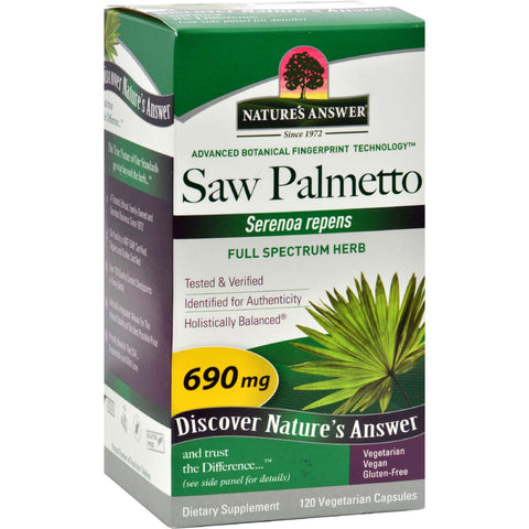 Nature's Answer Saw Palmetto Berry Extract - 120 Vcaps