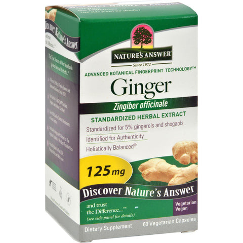 Nature's Answer Ginger Rhizome - 60 Vegetarian Capsules