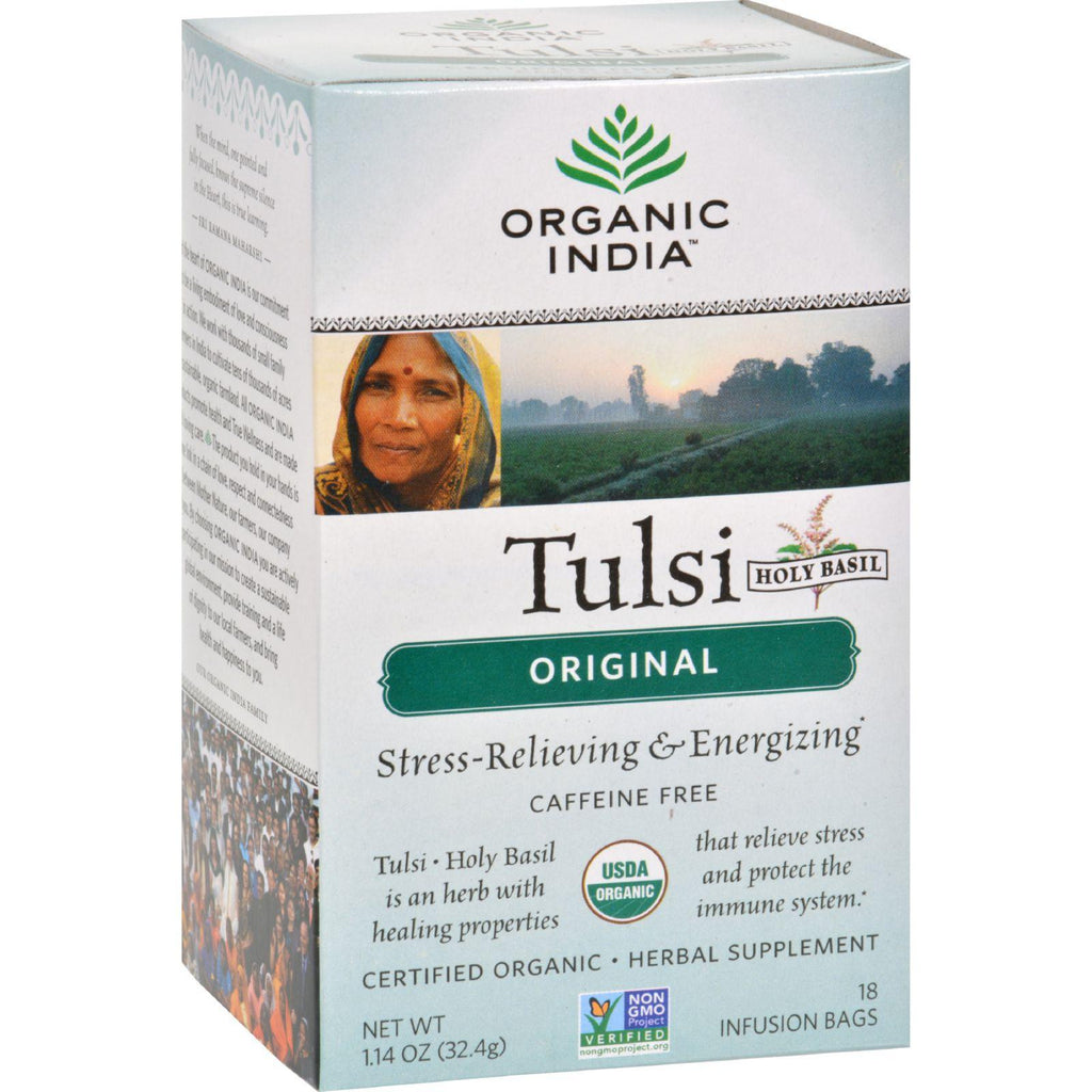 Organic India Tulsi Tea Original - 18 Tea Bags - Case Of 6