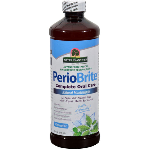 Nature's Answer Periowash Mouthwash Alcohol-free Winter Mint - 16 Fl Oz