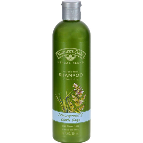 Nature's Gate Volumizing Shampoo For Fine Hair - Lemongrass And Clary Sage - 12 Oz