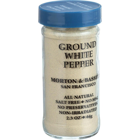 Morton And Bassett Seasoning - Pepper - Ground - White - 2.3 Oz - Case Of 3