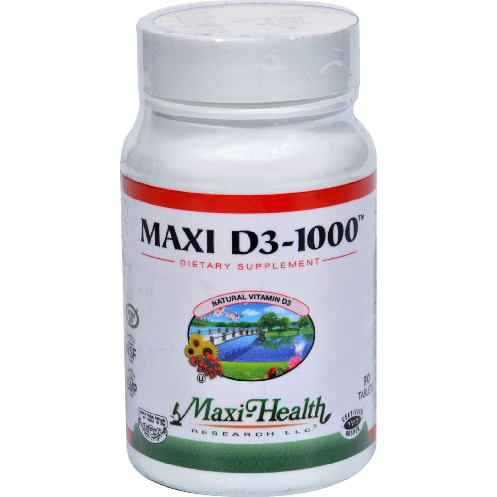 Maxi Health Kosher Vitamins Maxi D3 1000 - 1000 Iu - 90 Tablets