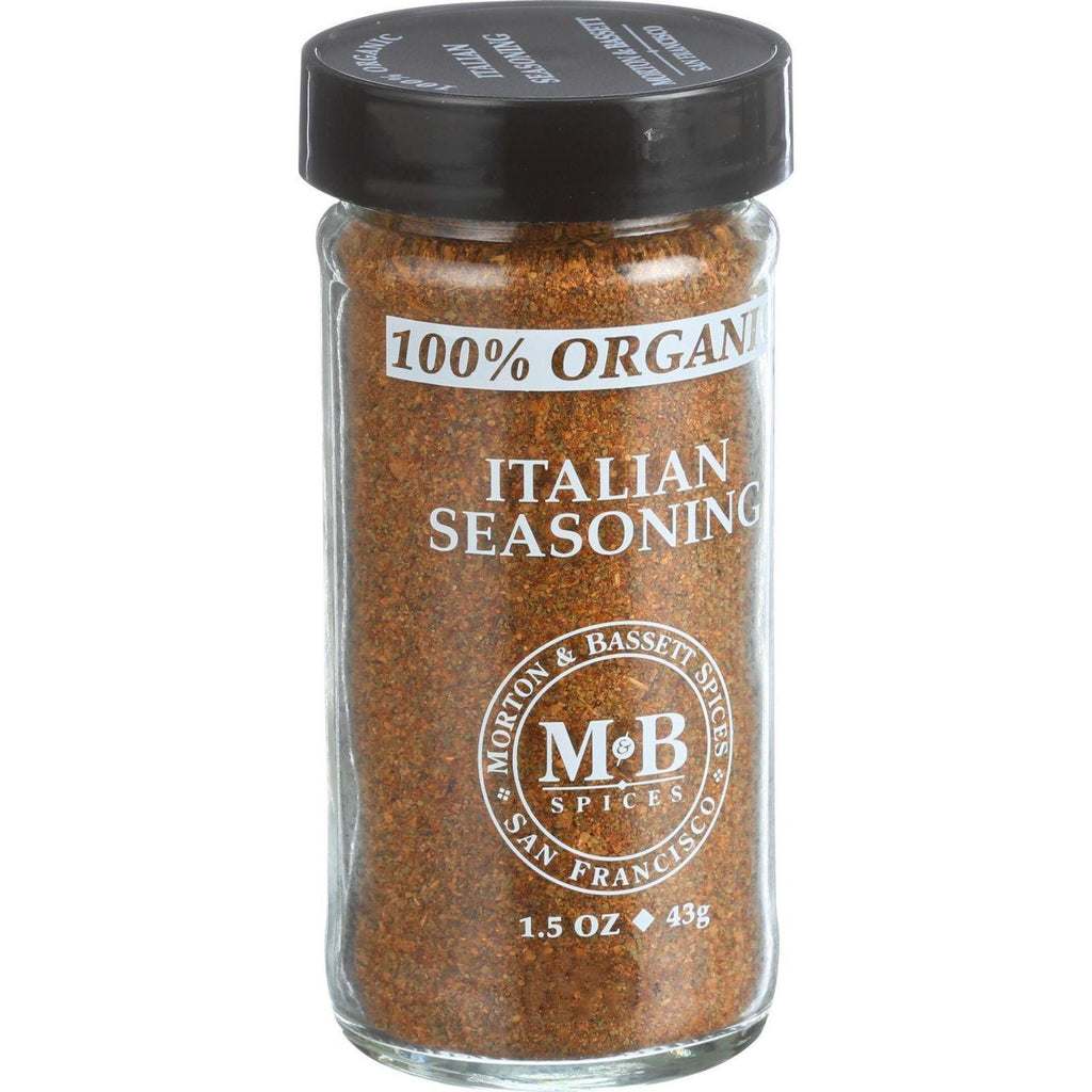 Morton And Bassett 100% Organic Seasoning - Italian Seasoning - 1.5 Oz - Case Of 3