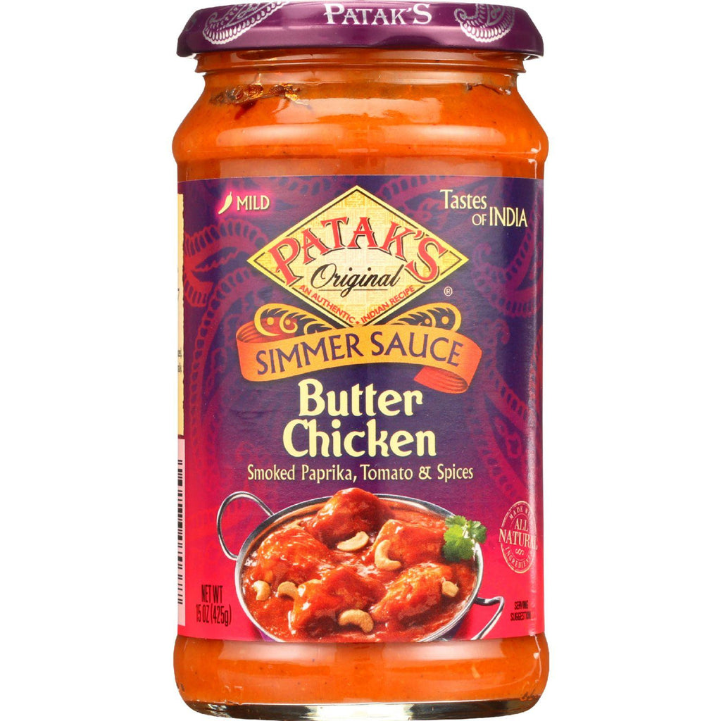 Pataks Simmer Sauce - Butter Chicken Curry - Mild - 15 Oz - Case Of 6