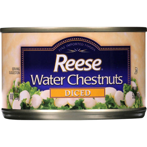 Reese Water Chestnuts - Diced - 8 Oz - Case Of 24