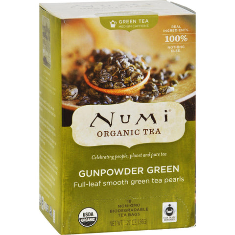 Numi Gunpowder Green Tea - 18 Tea Bags - Case Of 6