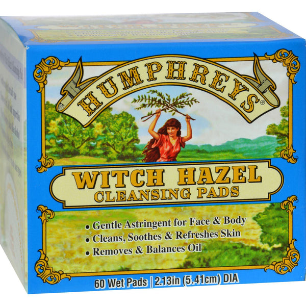 Humphrey's Homeopathic Remedy Witch Hazel Cleansing Pads 60 Pads