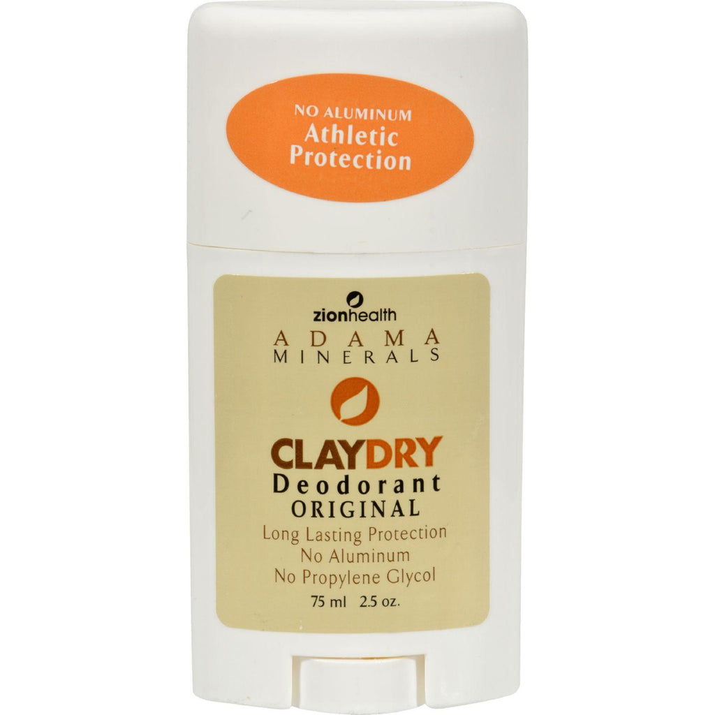 Zion Health Adama Minerals Clay Dry Deodorant Original - 2.5 Oz