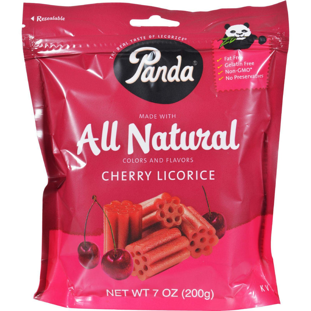 Panda All Natural Cherry Licorice - 7 Oz - Case Of 12