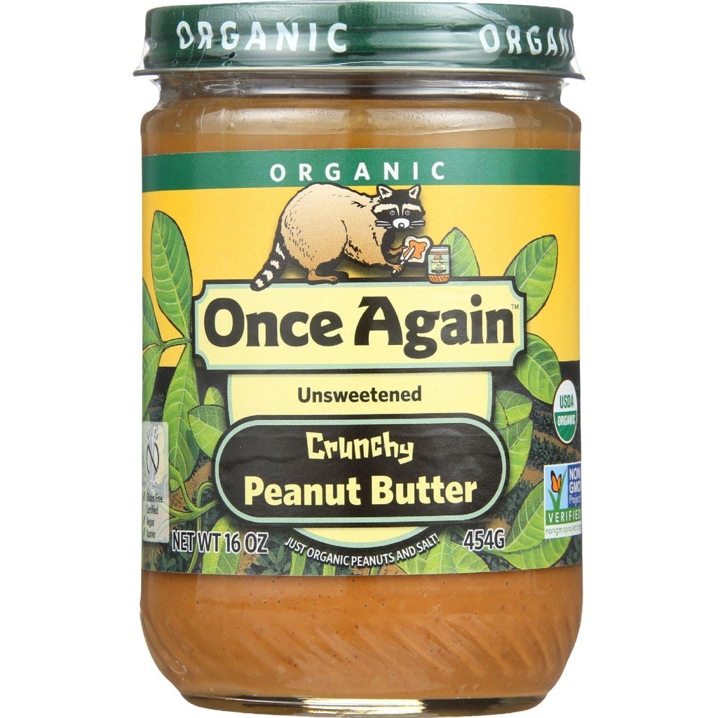 Once Again Peanut Butter - Organic - Crunchy - 16 Oz - Case Of 12