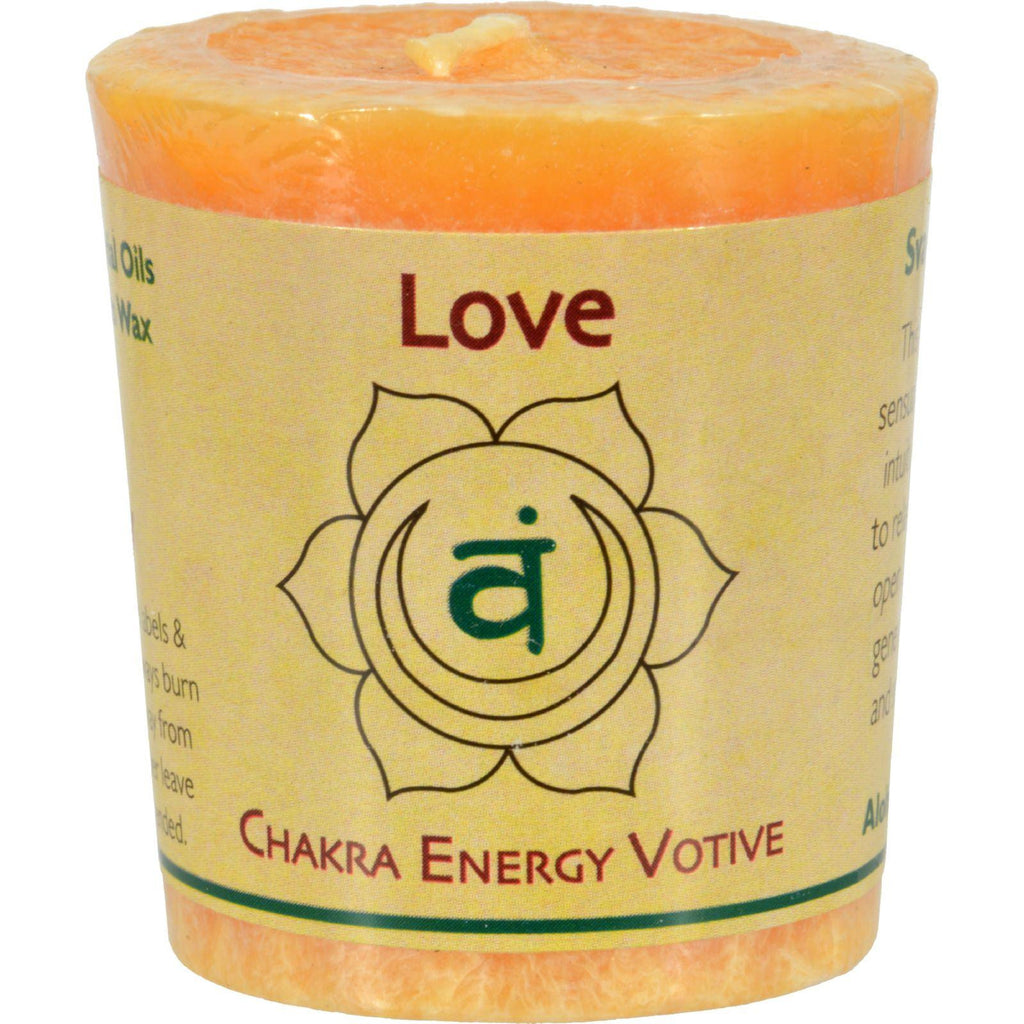 Aloha Bay Chakra Votive Canlde - Love - Case Of 12 - 2 Oz