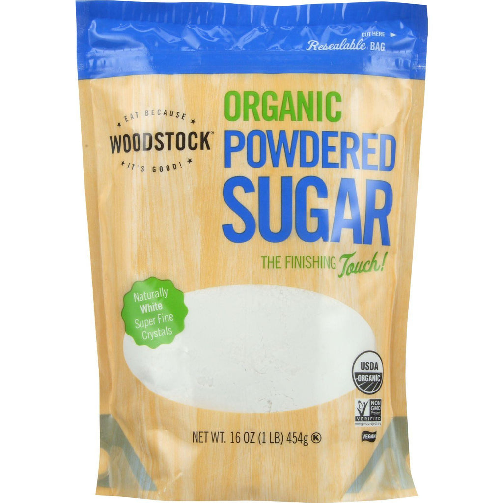 Woodstock Sugar - Organic - Powdered - 16 Oz - Case Of 12