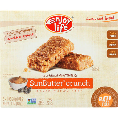 Enjoy Life Snack Bar - Sunseed Crunch - Gluten Free - 5 Oz - Case Of 6