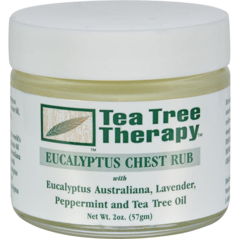 Tea Tree Therapy Eucalyptus Chest Rub Eucalyptus Australiana Lavender Peppermint And Tea Tree Oil - 2 Oz