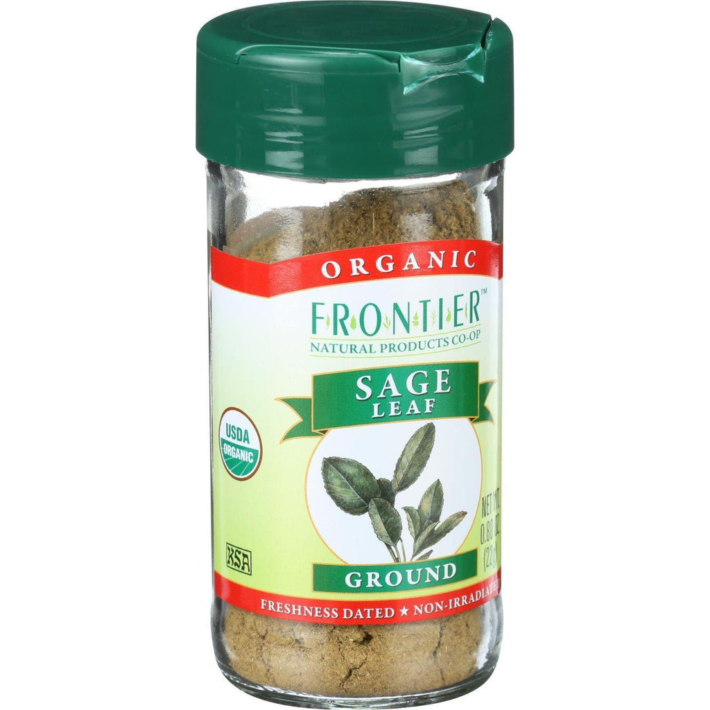 Frontier Herb Sage Leaf - Organic - Ground - .8 Oz