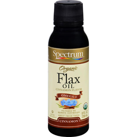 Spectrum Essentials Organic Flax Oil Cinnamon - 8 Fl Oz