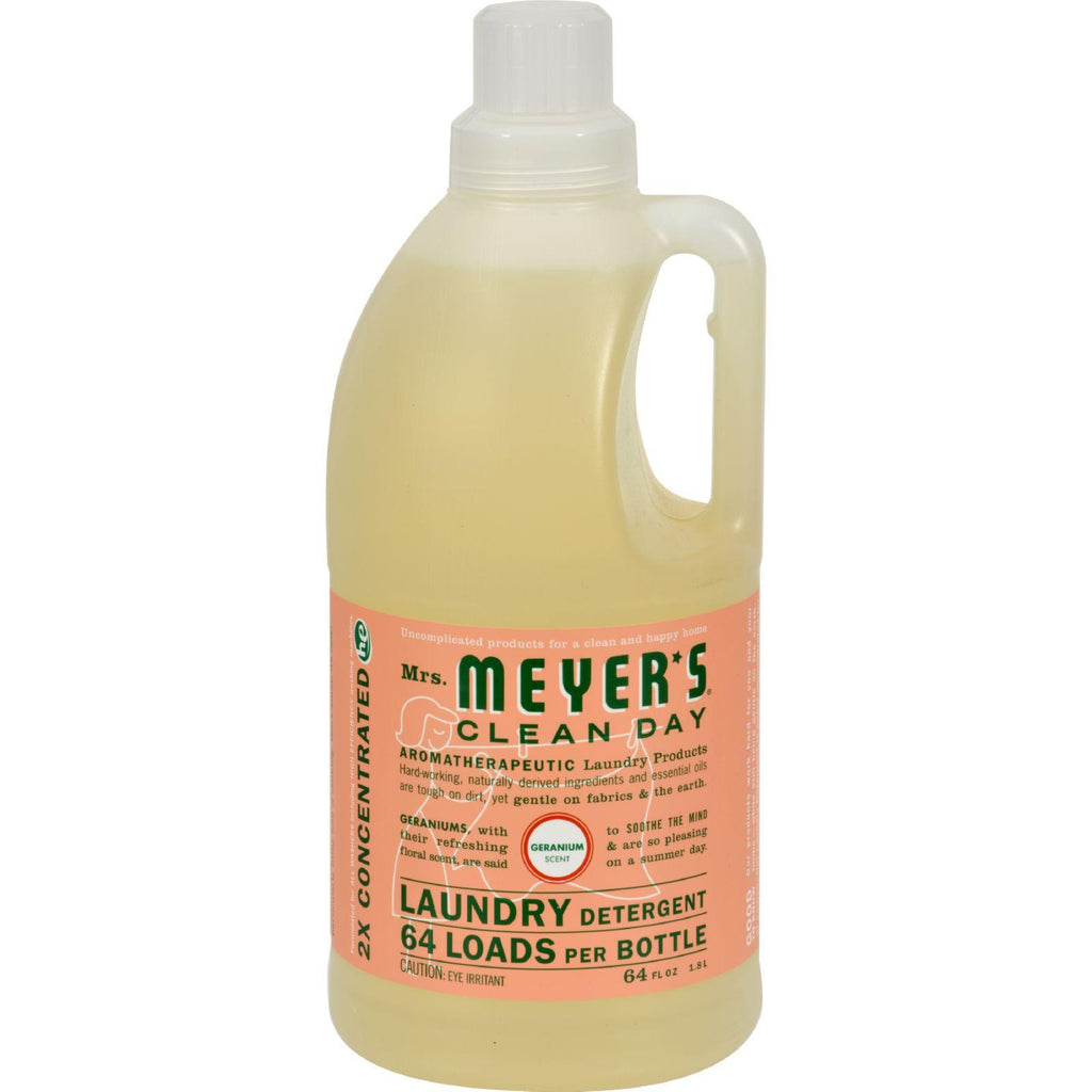 Mrs. Meyer's 2x Laundry Detergent -geranium - Case Of 6 - 64 Oz