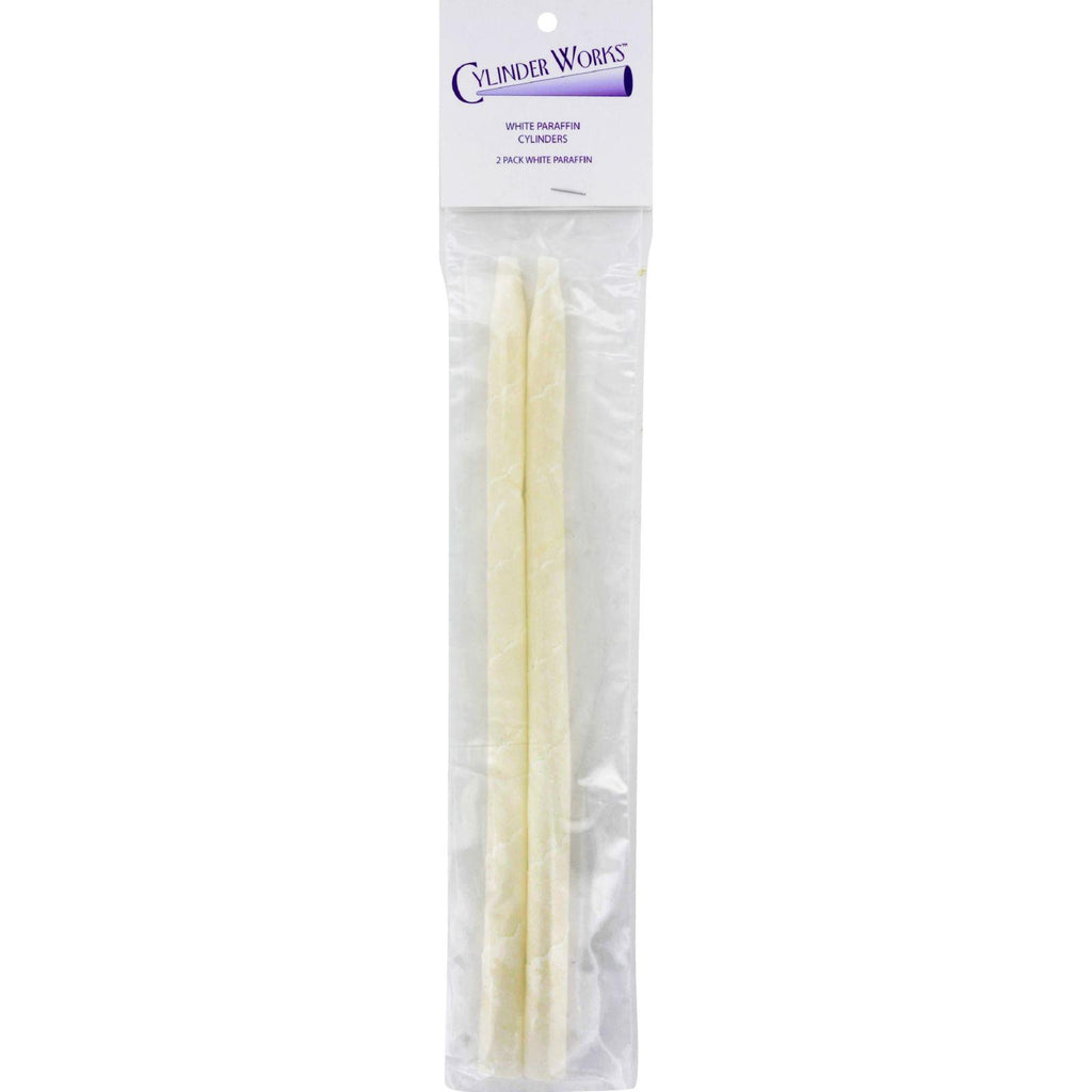 Cylinder Works Paraffin Candles - White - 2 Pack