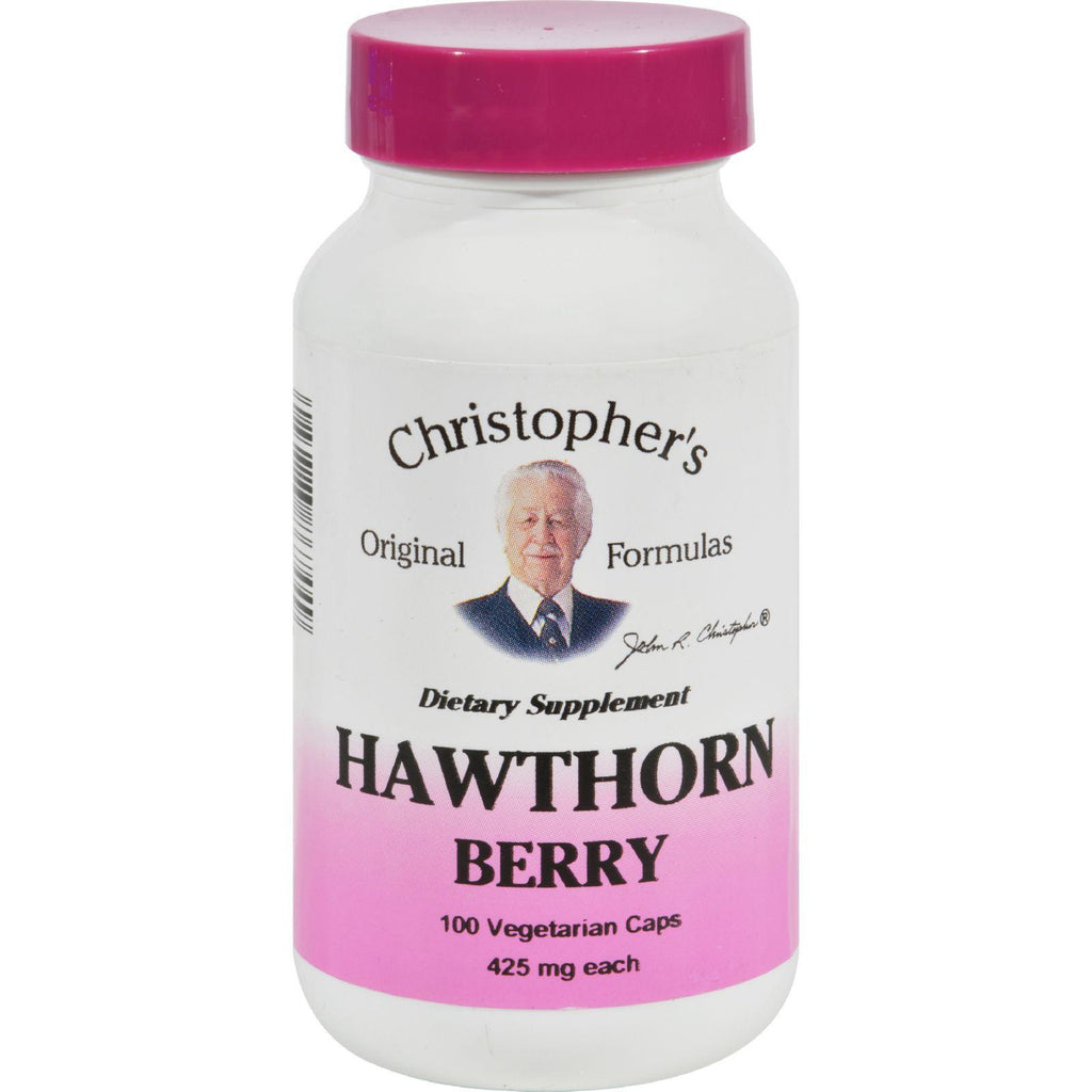 Dr. Christopher's Hawthorn Berries - 540 Mg - 100 Vegetarian Capsules