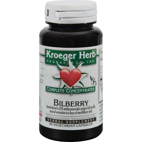 Kroeger Herb Bilberry - 90 Vegetarian Capsules