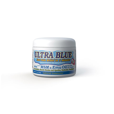 Natural Treasures Ultra Blue Topical Analgestic Gel Using Menthol - 4 Oz