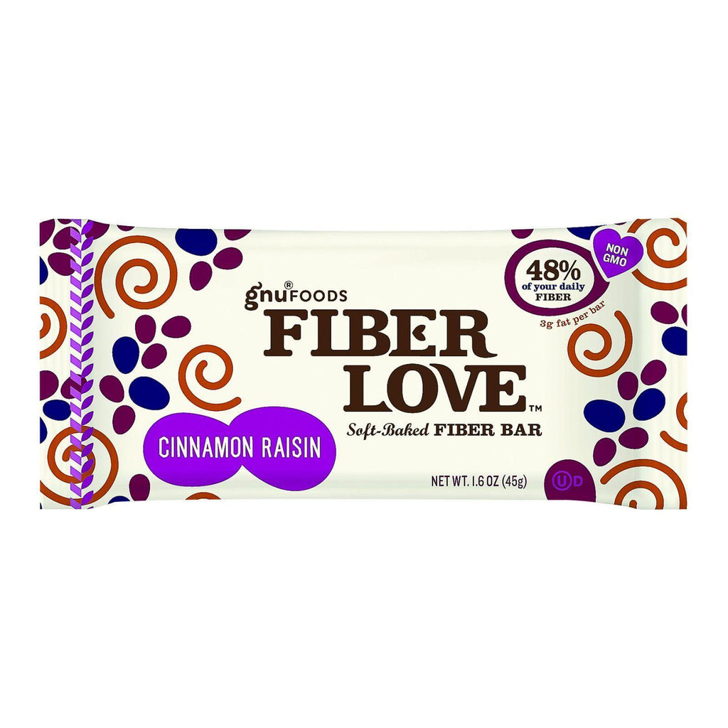 Nugo Nutrition Bar - Fiber Dlish - Cinnamon Raisin - 1.6 Oz Bars - Case Of 16