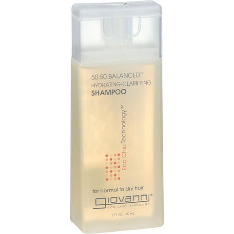 Giovanni Hair Care Products Shampoo - 50 50 Balanced - Hydrating Clarifying - Normal To Dry Hair - 2 Oz - Case Of 12