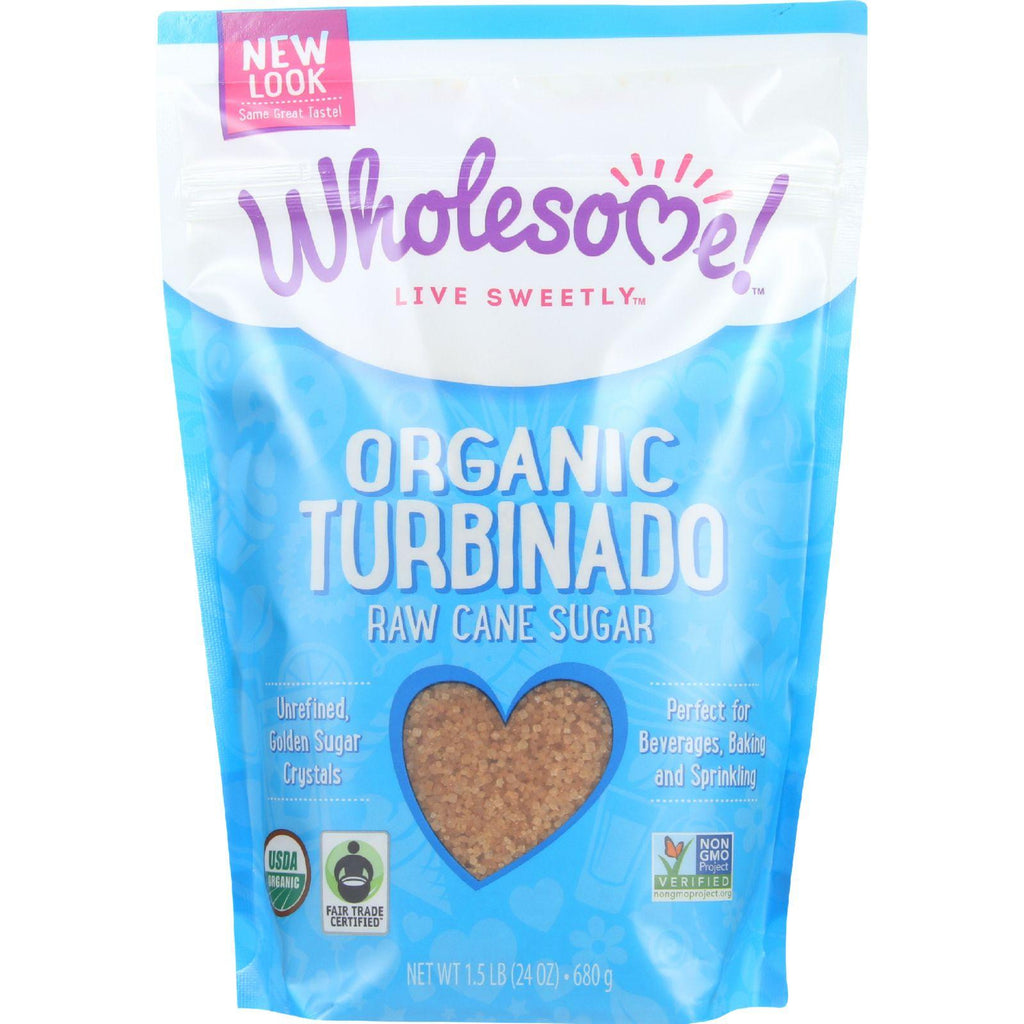 Wholesome Sweeteners Sugar - Organic - Turbinado - Raw Cane - 1.5 Lb - Case Of 12