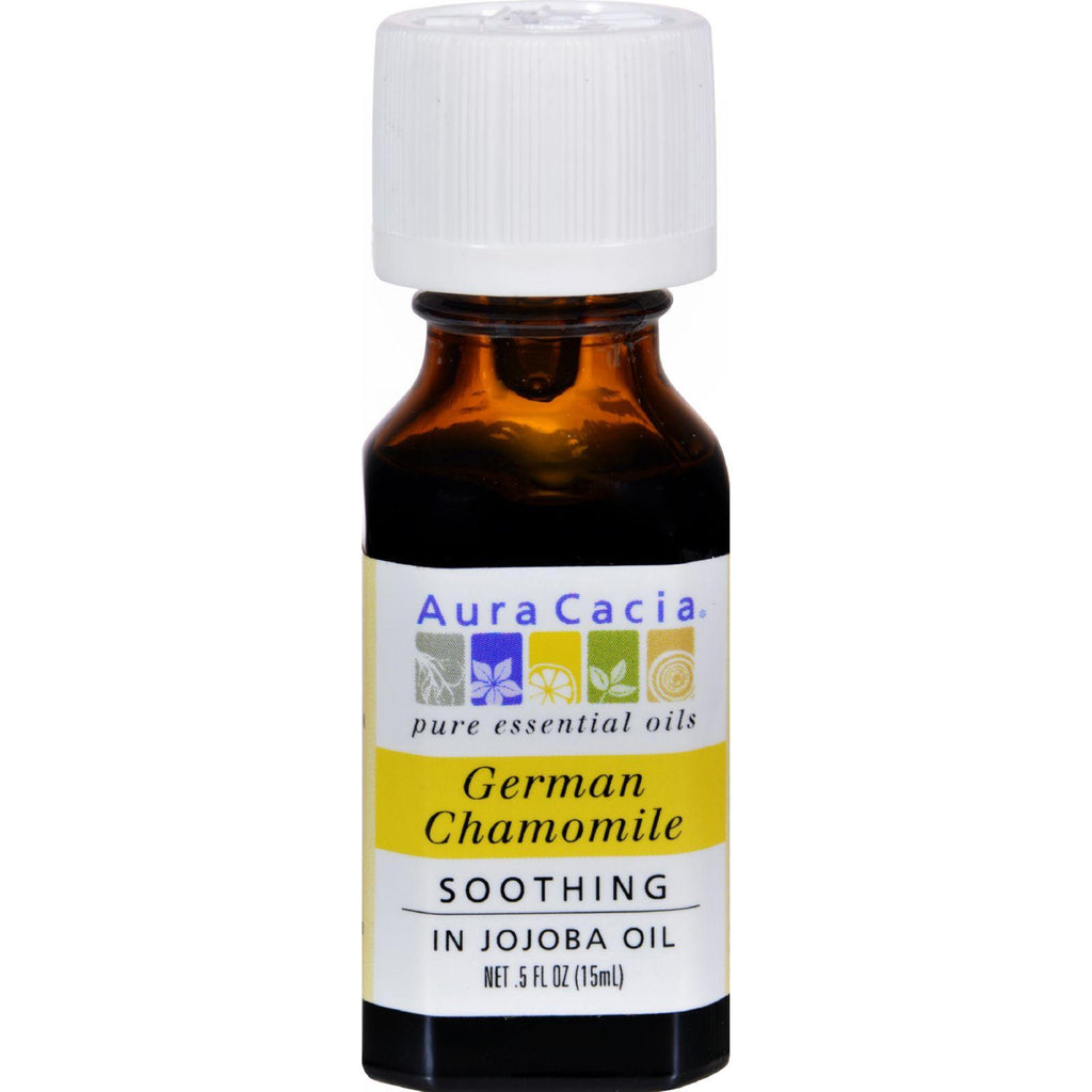 Aura Cacia German Chamomile In Jojoba Oil - 0.5 Fl Oz