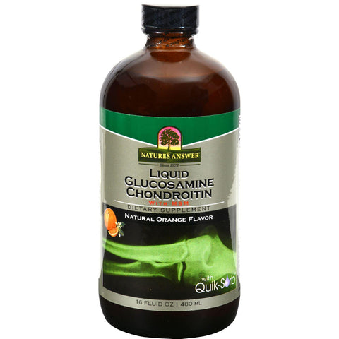 Nature's Answer Liquid Glucosamine And Chondroitin With Msm Natural Orange - 16 Fl Oz