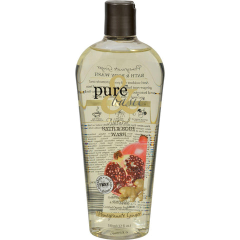 Pure And Basic Natural Bath And Body Wash Pomegranate Ginger - 12 Fl Oz