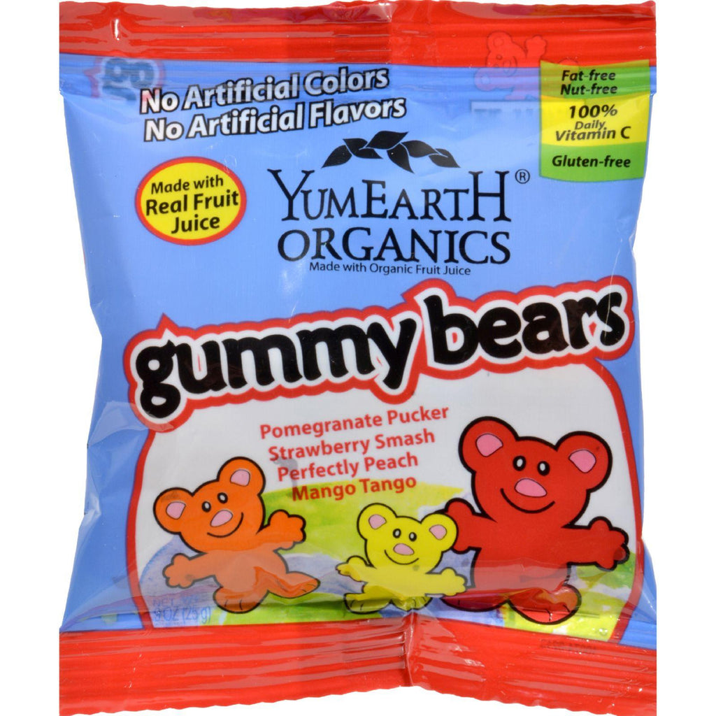 Yummy Earth Organic Gummy Bears - Case Of 24 - .9 Oz