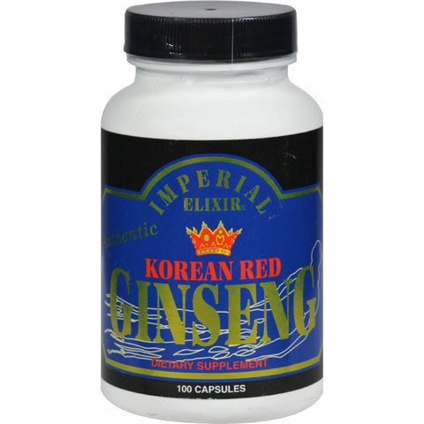 Imperial Elixir Korean Red Ginseng - 300 Mg Each - 100 Capsules