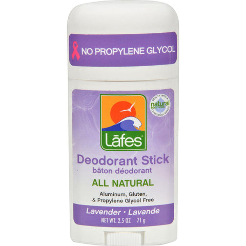 Lafe's Natural Body Care Natural And Organic Deodorant Stick - Lavender - 2.5 Oz