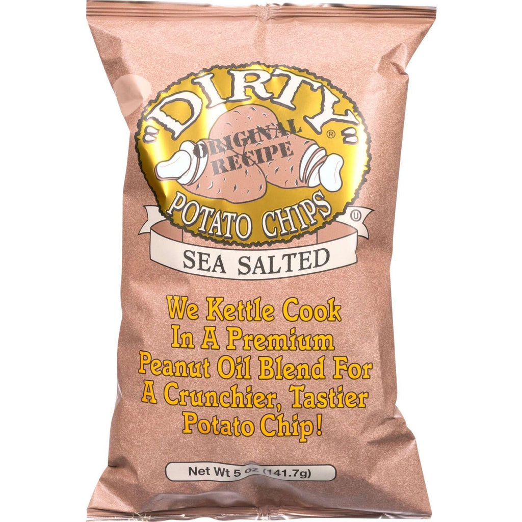 Dirty Chips Potato Chips - Sea Salted - 5 Oz - Case Of 12