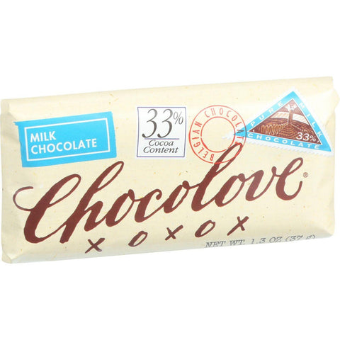Chocolove Xoxox Premium Chocolate Bar - Milk Chocolate - Pure - Mini - 1.3 Oz Bars - Case Of 12
