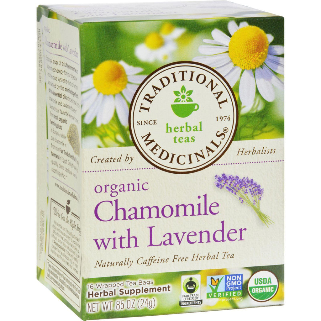 Traditional Medicinals Organic Chamomile With Lavender Herbal Tea - 16 Tea Bags