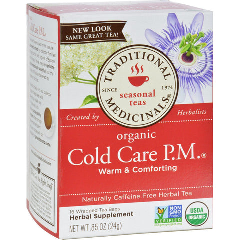 Traditional Medicinals Organic Cold Care P.m. Herbal Tea - 16 Tea Bags